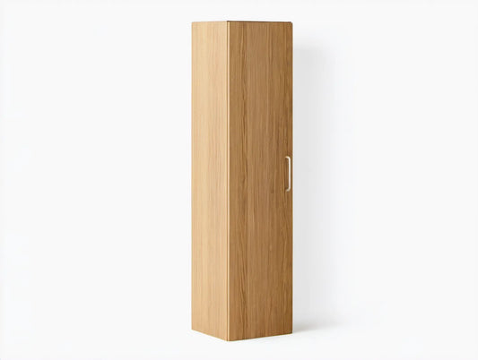 Szafa jednodrzwiowa z płyty laminowanej w kolorze dąb naturalny, 200 x 50 x 60 cm