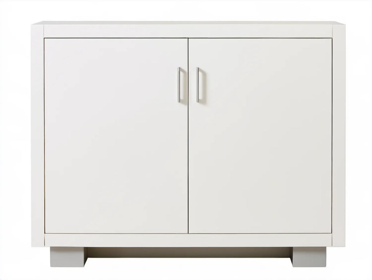 Biała szafka na buty z laminowanej płyty MDF, 80 x 30 x 80 cm