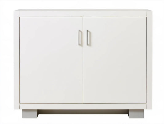 Biała szafka na buty z laminowanej płyty MDF, 80 x 30 x 80 cm