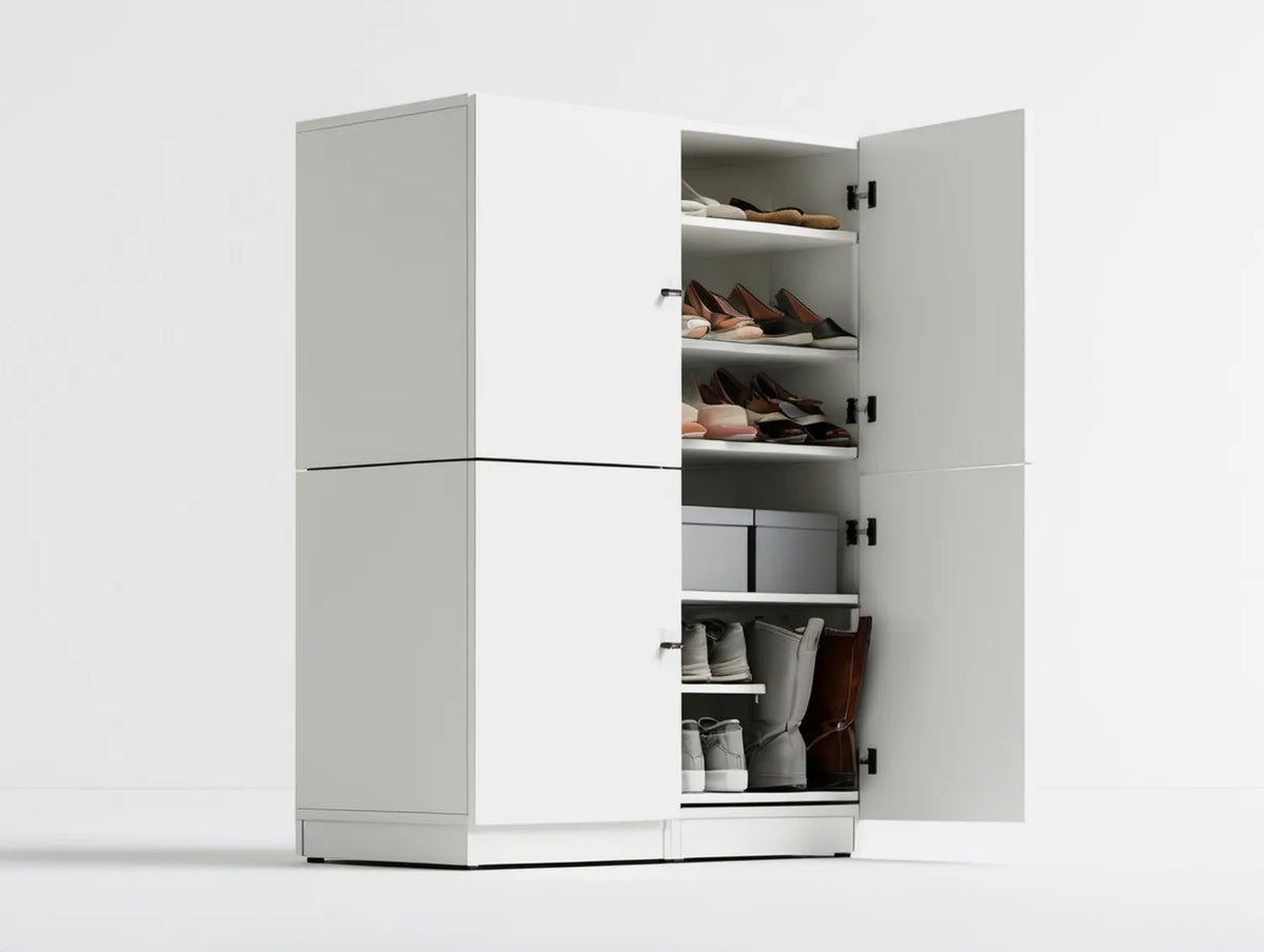 Biała szafka na buty z płyty MDF 80 x 35 x 180 cm